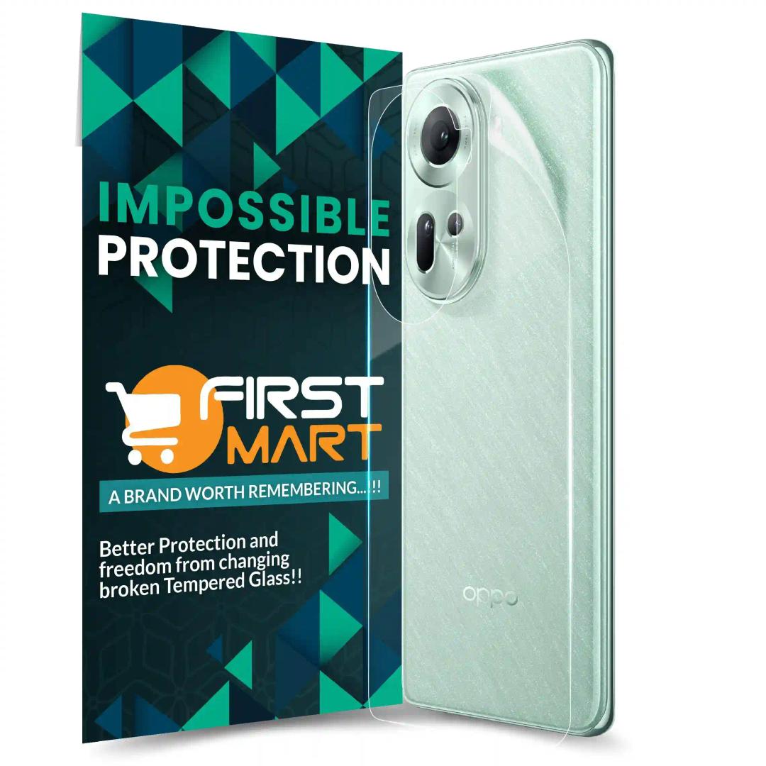 FIRST MART Screen Protector for Oppo Reno 11 Pro 5G - Back Nanofiber Unbreakable Membrane Case Friendly Full Edge to Edge Screen Coverage & Installation Kit (Crystal Clear)