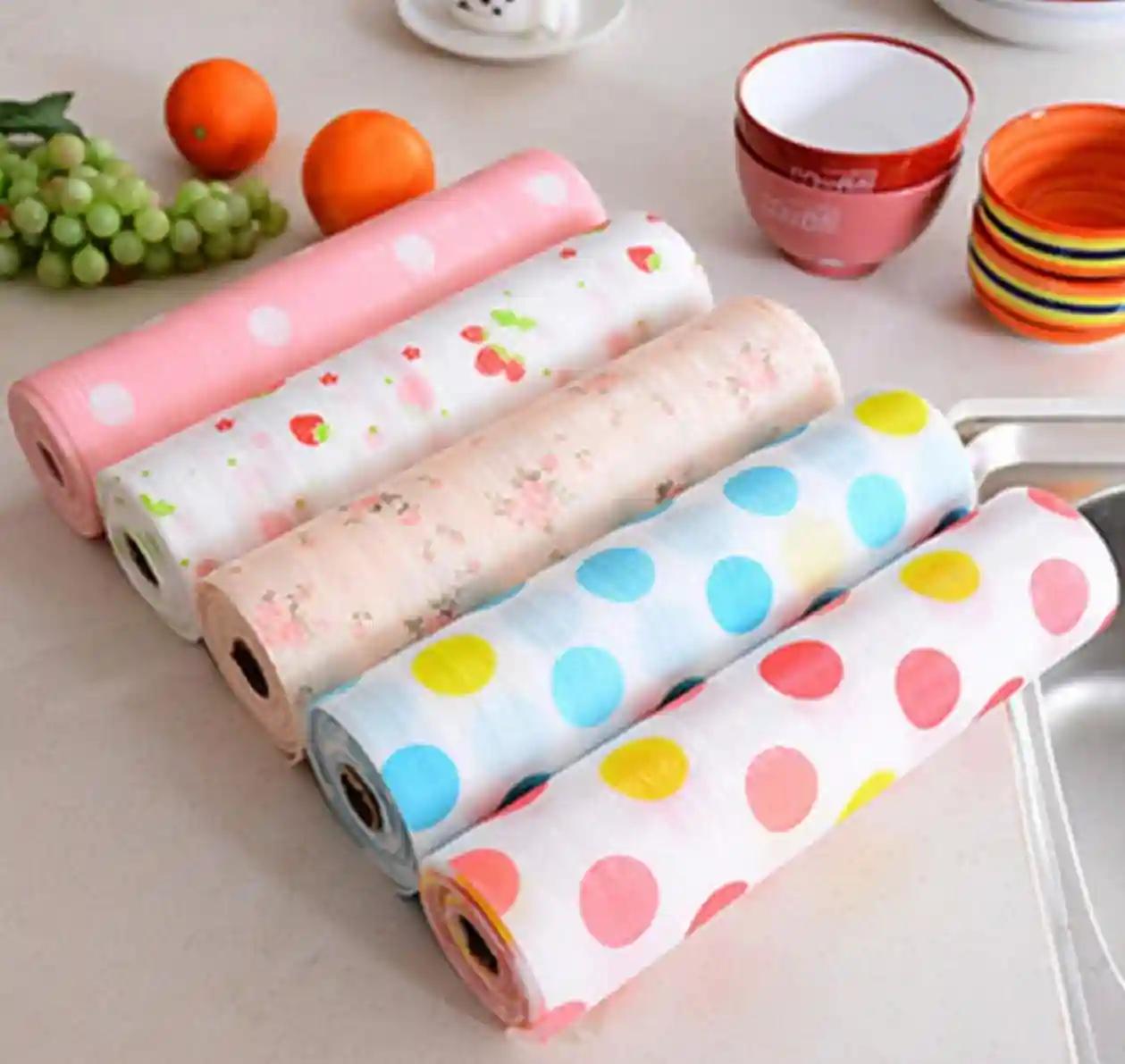 Anti Slip Pvc Kitchen Placemat Antibacterial Waterproof Drawer Floral Printed Dustproof Shelf Liners For Refrigerator Cabinets Pantry Shelve Dresser & Desk Protector