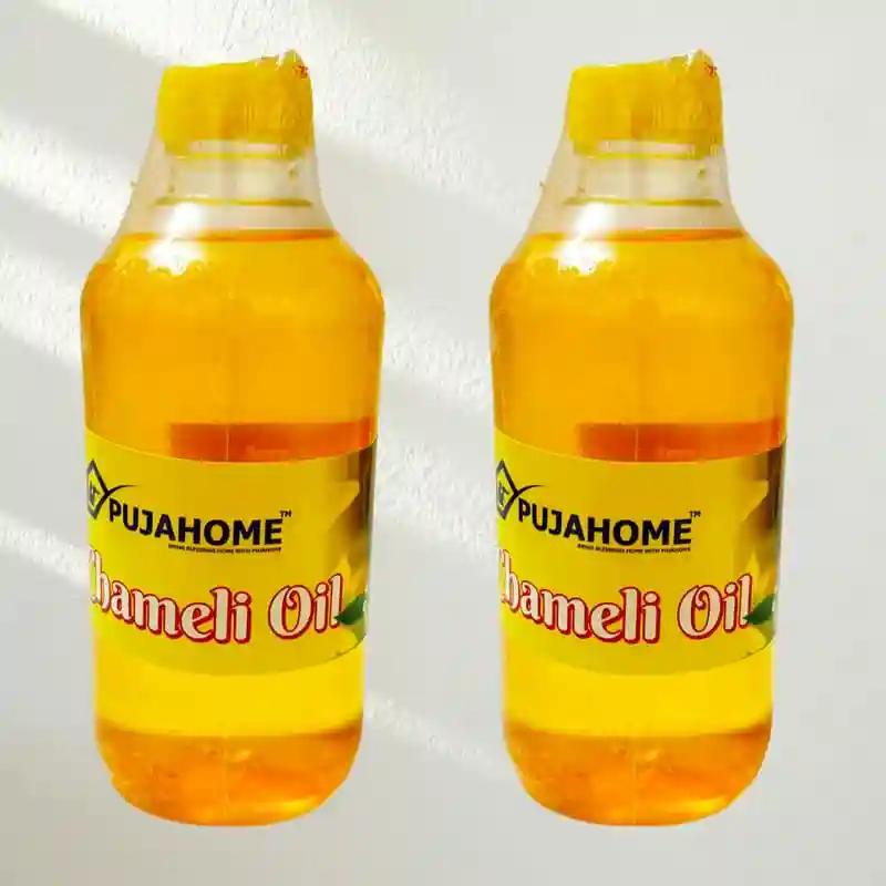 Pujahome Chameli Oil For Hanuman Puja| Jasmine Oil Hanuman Ji Chola Puja | Jasmine Flower Oil | Chemali Oil For All Puja 100 ml Bottle(Pack of 2)