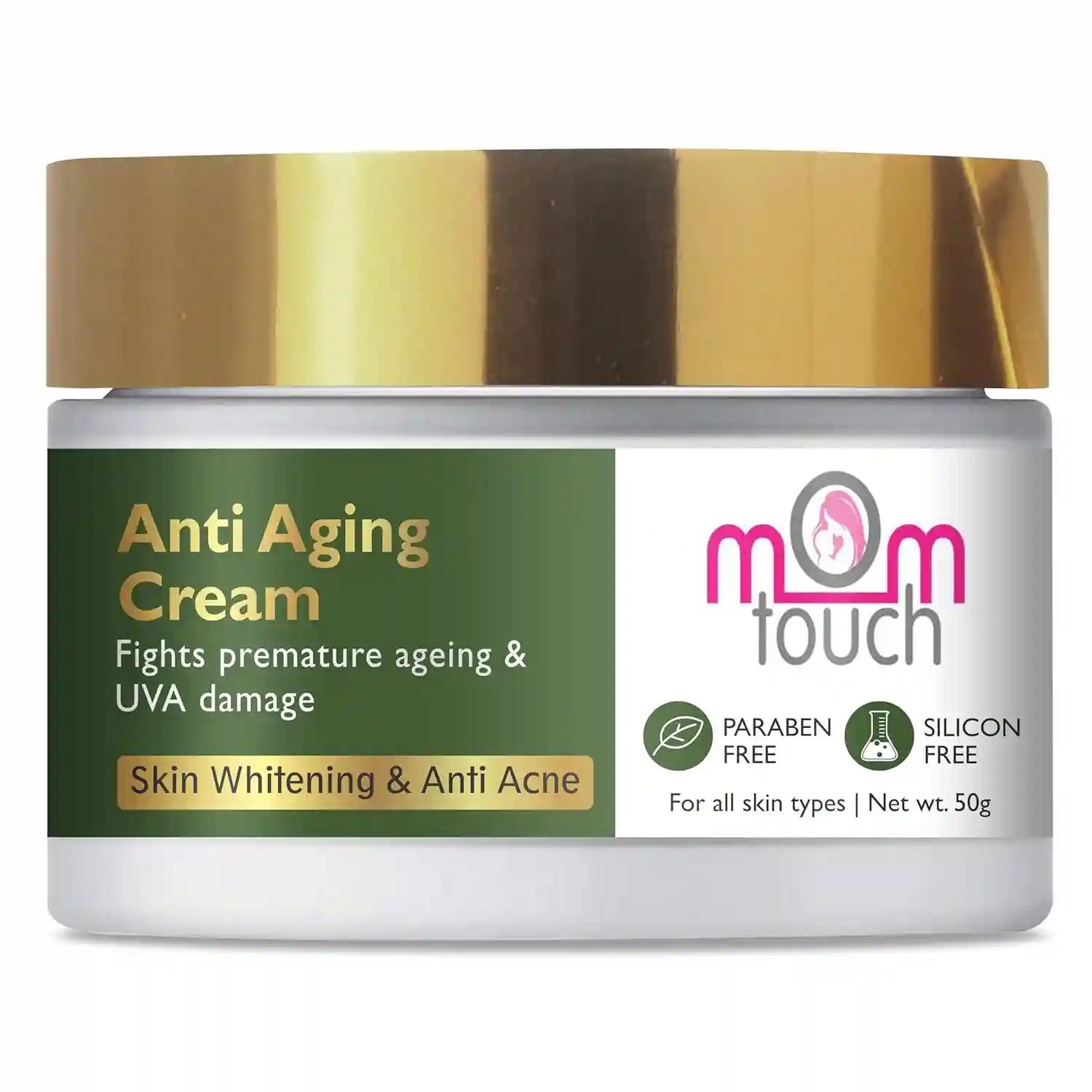 MOM TOUCH Anti Ageing Night Cream for Wrinkles & Fine Lines for Women & Men Gives younger looking radiant skin 50GM