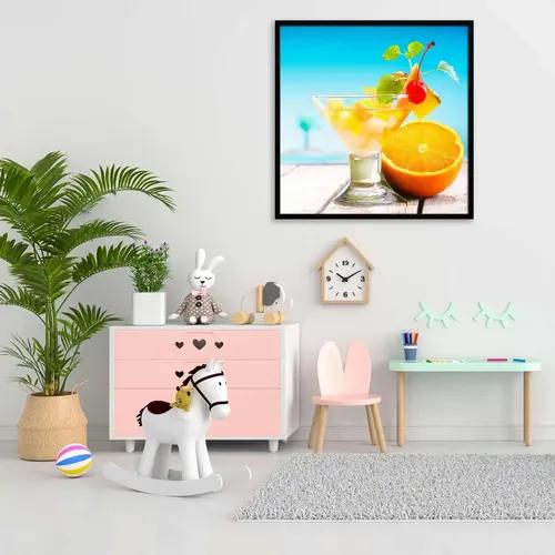 ArtzFolio Fruit Salad Image | Premium Canvas Painting for Bedroom & Living Room | Black Wood Frame | 28 x 28 inch (71 x 71 cms)