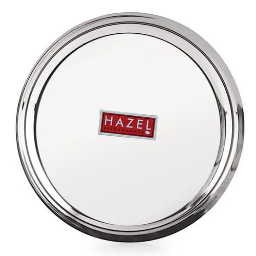 HAZEL Steel Plates for Lunch |Plates Set Steel for Dinner | Steel Plates Set, 25 cm