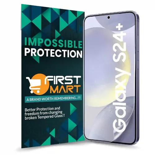 FIRST MART Screen Protector for Samsung Galaxy S24 Plus 5G - Nano Fiber Unbreakable Membrane Case Friendly Full Edge to Edge Screen Coverage & Installation Kit (Crystal Clear)