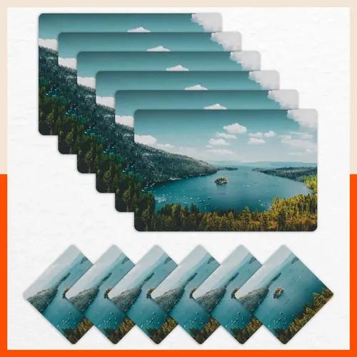 Polypropylene Table Mats & Coasters for Dining Table at Home (Oceanus - Set of 6)