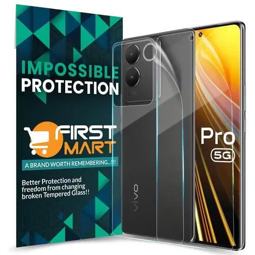 FIRST MART Screen Protector for Vivo T2 Pro 5G - Front and Back Nano Fiber Unbreakable Membrane Case Friendly Full Edge to Edge Screen Coverage & Installation Kit (Crystal Clear)