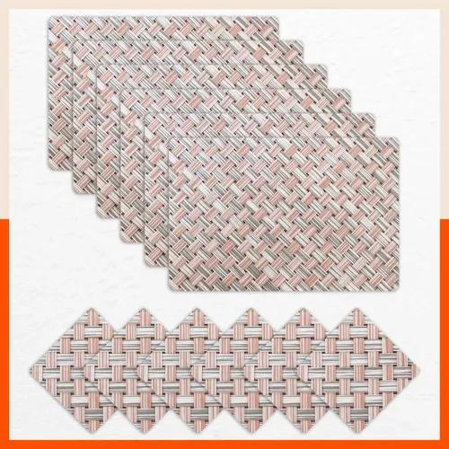 Polypropylene Table Mats & Coasters for Dining Table at Home (Modello - Set of 6)