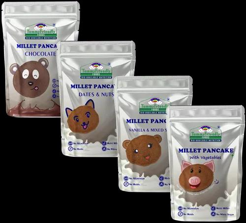 Tummyfriendly Foods Aluminium-Free Millet Pancake Mixes Trial Packs With Chocolate, Nuts, Veggies 150 G (Pack Of 4)