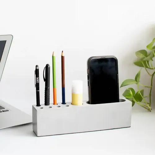 Multi Purpose Mobile Stand,Notepad Or Visiting Card Holder With Pen Stand (Big Size)