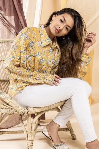 Yellow High-Low Shirt - Small