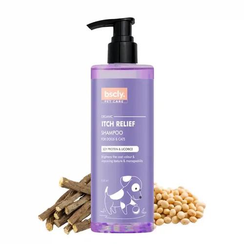 Bscly Itch Relief Dog Shampoo with Soy Protein & Licorice - 100% Natural  - 200ml