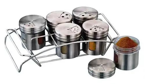 Jvl Classic Ware Small Grill Spice Canister - Set Of 6