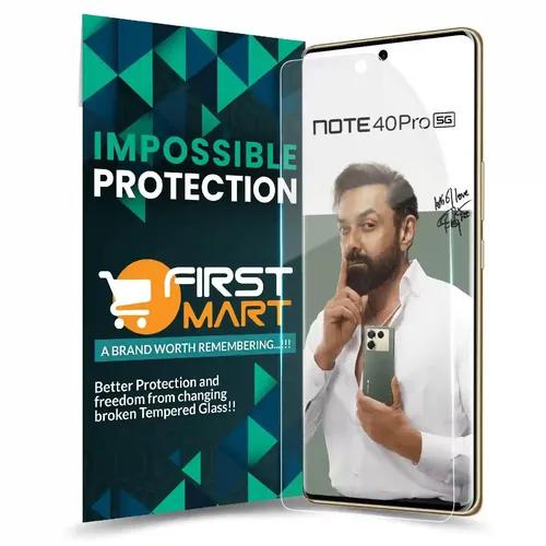 FIRST MART Screen Protector for Infinix Note 40 Pro 5G - Nanofiber Unbreakable Membrane Case Friendly Full Edge to Edge Screen Coverage & Installation Kit (Crystal Clear)