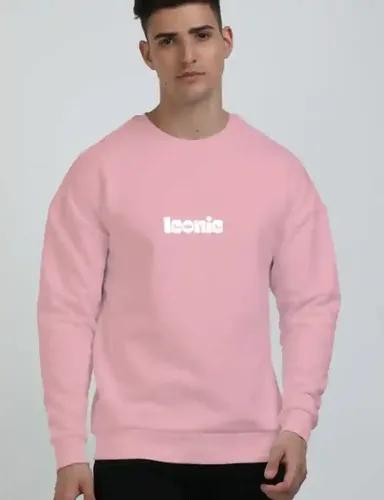 Iconic Unisex Oversized pullover sweatshirt - Light Baby Pink - S