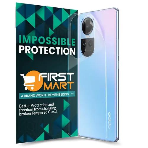 FIRST MART Screen Protector for Oppo Reno 10 5G | Back Crystal Clear 4 Layer Nanofiber Unbreakable Membrane Protection, Case Friendly Full Edge to Edge Screen Coverage & Installation Kit