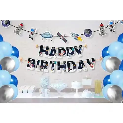 Space Birthday Letter Bunting Kit (Pack Of 42 Pcs)