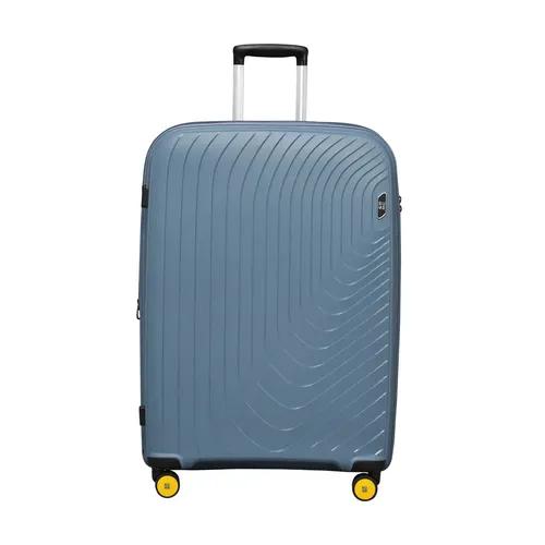 EUME Wanderer Check-In Large 76 Cm Luggage Trolley Bags For Travel |Polypropylene (Pp) 8 Silentrun Wheels Suitcase ( Ice Blue)