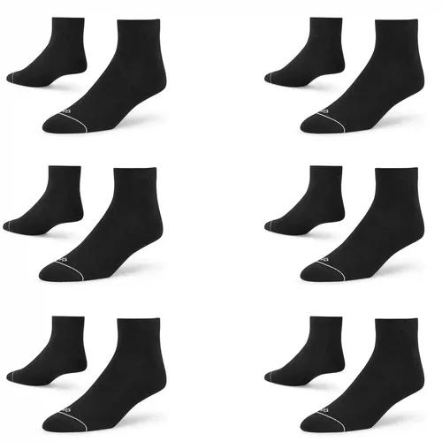 DYNAMOCKS Men's and Women's Combed Cotton Ankle Length Socks (Pack of 6) (Multicolour, Free Size)_Men_Black_Pack_of_6