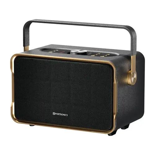 Portronics Harmony 80W Premium Portable HD Sound Speaker, Upto 6 Hours Playtime, 2.1 Channel, Bass Boost Technology, Bass/Treble Adjustment, Bluetooth Connectivity, Aux In, USB In, Bass Radiator