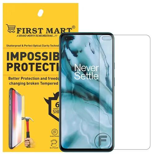 FIRST MART Crystal Clear Tempered Glass for OnePlus Nord (6.44 Inch) Impossible Flexible Fiber Case Friendly Screen Protector & Installation Kit| Crystal Clear