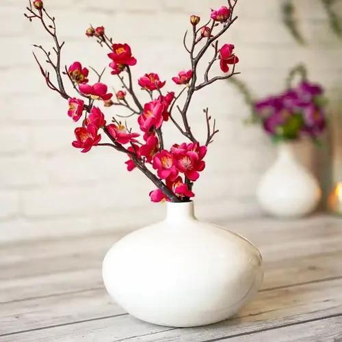 Behoma Metal Flower Vase for Home Decor Balcony Living Room Office | Table Decorative Showpiece Item for Festivals Birthday Off White Wide Vase (Flower Not Included).…