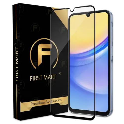 FIRST MART Premium Tempered Glass for Samsung Galaxy A15 5G / Samsung A25 5G with Edge to Edge Coverage and Easy Installation Kit, Pack of 1