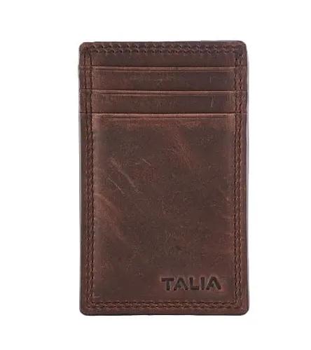 TALIA- Sienna Vertical Card Case with ID - Brown